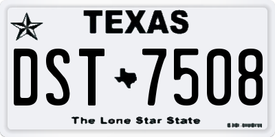 TX license plate DST7508