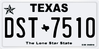 TX license plate DST7510