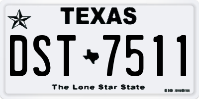 TX license plate DST7511