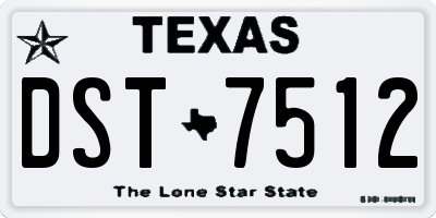 TX license plate DST7512