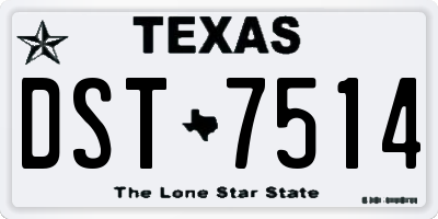 TX license plate DST7514