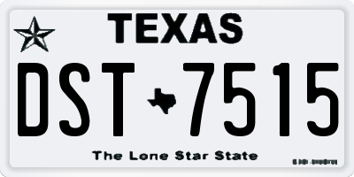 TX license plate DST7515
