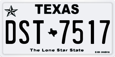 TX license plate DST7517