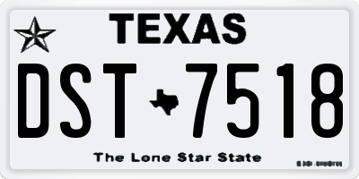 TX license plate DST7518