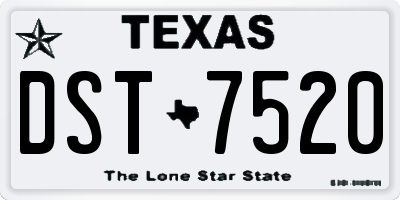 TX license plate DST7520