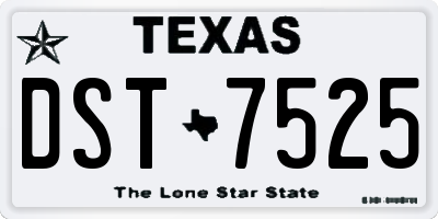 TX license plate DST7525