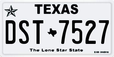 TX license plate DST7527