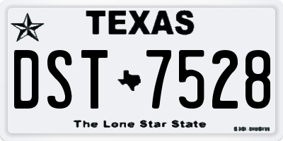 TX license plate DST7528