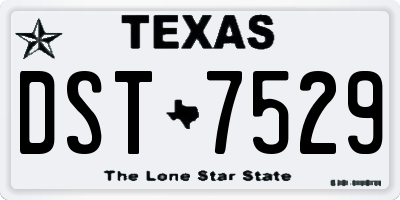TX license plate DST7529