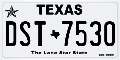 TX license plate DST7530