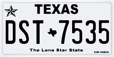 TX license plate DST7535