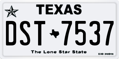 TX license plate DST7537