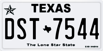 TX license plate DST7544