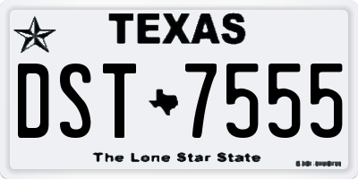 TX license plate DST7555