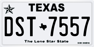 TX license plate DST7557