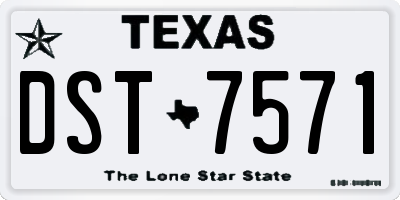 TX license plate DST7571
