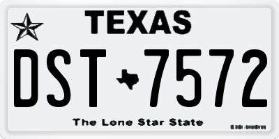 TX license plate DST7572