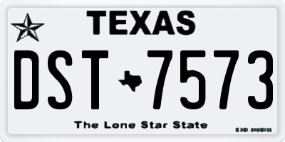 TX license plate DST7573