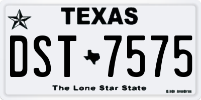 TX license plate DST7575