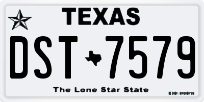 TX license plate DST7579