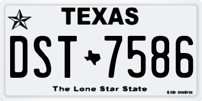 TX license plate DST7586