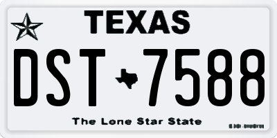 TX license plate DST7588