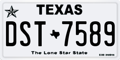 TX license plate DST7589