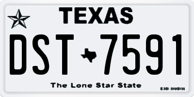 TX license plate DST7591