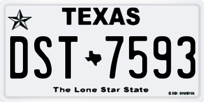 TX license plate DST7593