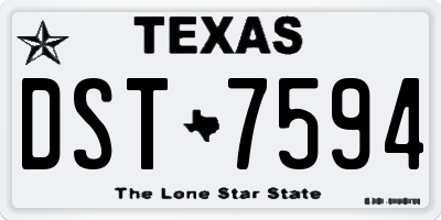 TX license plate DST7594