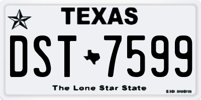 TX license plate DST7599