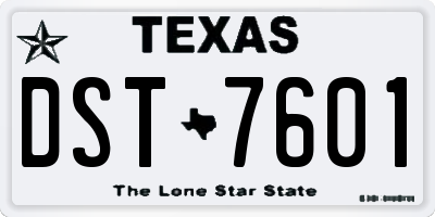 TX license plate DST7601