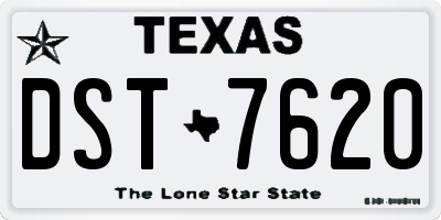 TX license plate DST7620