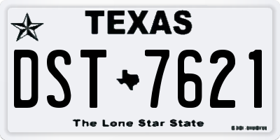 TX license plate DST7621
