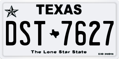 TX license plate DST7627