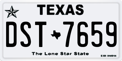 TX license plate DST7659