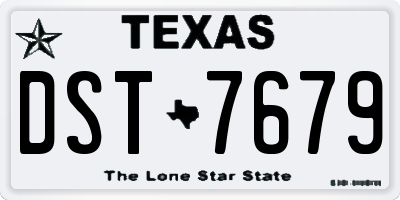 TX license plate DST7679