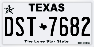 TX license plate DST7682