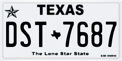 TX license plate DST7687