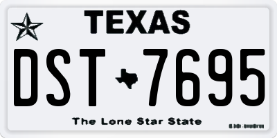 TX license plate DST7695