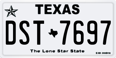 TX license plate DST7697