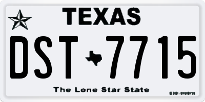 TX license plate DST7715