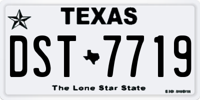 TX license plate DST7719