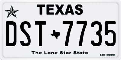 TX license plate DST7735