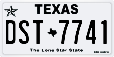 TX license plate DST7741