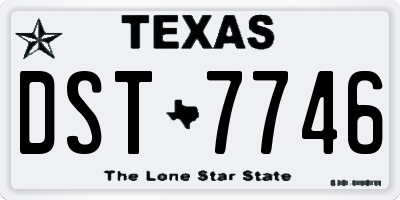 TX license plate DST7746