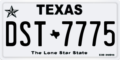 TX license plate DST7775