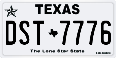 TX license plate DST7776