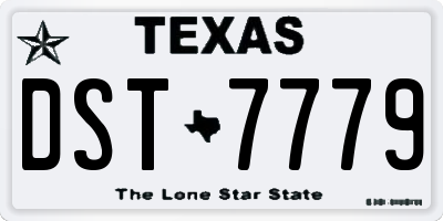 TX license plate DST7779