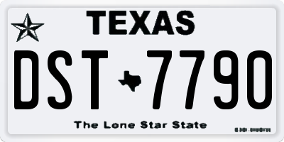 TX license plate DST7790